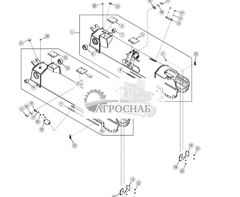 Рама гусеницы (механизм механического наклона под углом) (LT, WLT и LGP) ( - 195546) - ST58498 0.jpg
